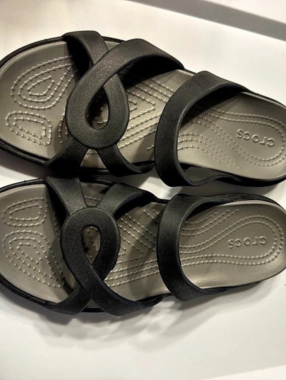 Crocs Classic Cross Strap Sandal Black US 8 W